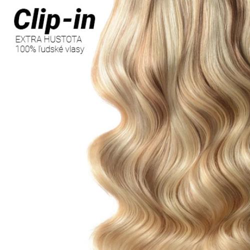 Clip-in Premium Plus, odtieň #12/16/613, 35cm - 180g Clip-in Premium Plus, odtieň #12/16/613, 35cm - 180g