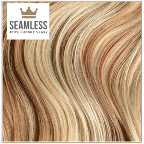 Clip-in Seamless 14.22 Clip-in vlasy Seamless, odtieň #14/22, 40cm - 150g