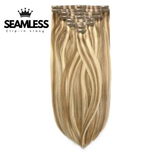 Clip-in vlasy Seamless, odtieň #18/613, 40cm - 150g Clip-in vlasy Seamless, odtieň #18/613, 40cm - 150g