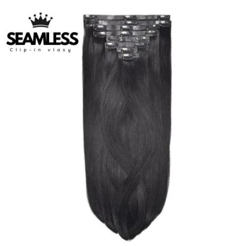 Clip-in vlasy Seamless, odtieň #1, 40cm - 150g Clip-in vlasy Seamless, odtieň #1, 40cm - 150g