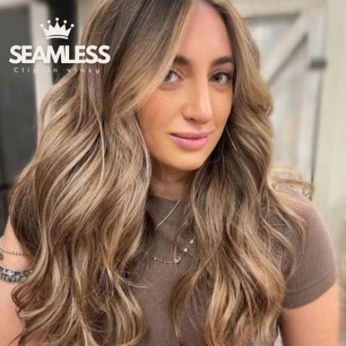 Clip-in vlasy Seamless, odtieň #6/27, 40cm - 150g Clip-in vlasy Seamless, odtieň #6/27, 40cm - 150g