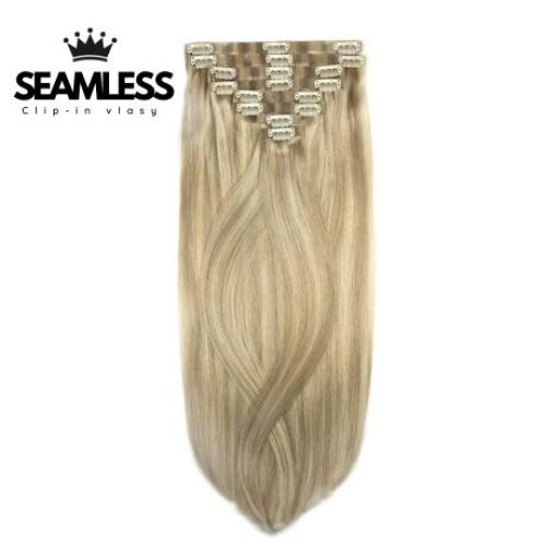 Clip-in vlasy Seamless, odtieň #60/101, 40cm - 150g Clip-in vlasy Seamless, odtieň #60/101, 40cm - 150g