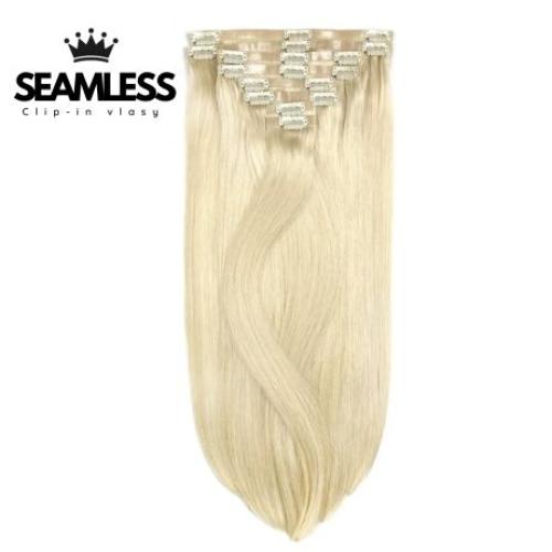 Clip-in vlasy Seamless, odtieň #60, 40cm - 150g Clip-in vlasy Seamless, odtieň #60, 40cm - 150g