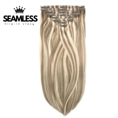 Clip-in vlasy Seamless, Melír #8/60, 40cm - 150g Clip-in vlasy Seamless, Melír #8/60, 40cm - 150g