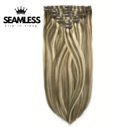 Clip-in vlasy Seamless, odtieň #9/613, 40cm - 150g Clip-in vlasy Seamless, odtieň #9/613, 40cm - 150g