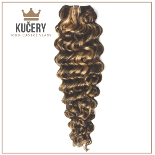 Clip-in Kučeravé, odtieň #4/27, 35cm Clip-in Kučeravé, odtieň #4/27, 35cm