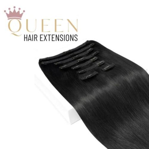 Clip-in vlasy Queen, odtieň #1B, 50cm - 240g Clip-in vlasy Queen, odtieň #1B, 50cm - 240g