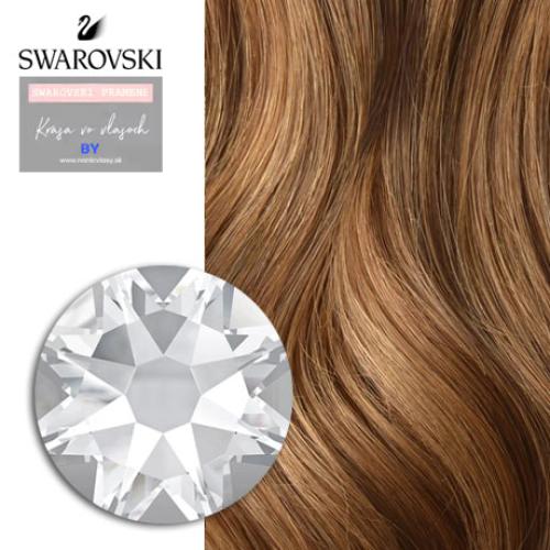 Swarovski vlasový prameň Swarovski prameň Crystal Clear #30S Svetl. červenohnedá, 40cm